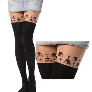 SKULL TATTOO STOCKINGS! Halloween!